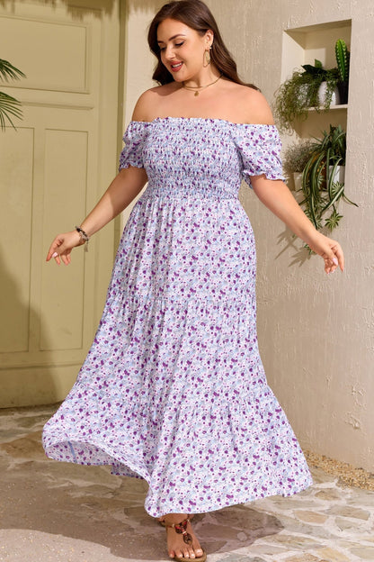 Kelsey Square Smocked Maxi PLUS Dress - Hello Beautiful BoutiquePlus Size Maxi DressesThreaded Pear