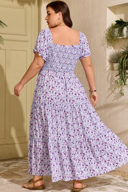 Kelsey Square Smocked Maxi PLUS Dress - Hello Beautiful BoutiquePlus Size Maxi DressesThreaded Pear
