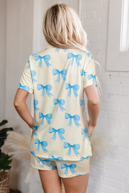 Kenna Printed Short Sleeve Shirt - Hello Beautiful BoutiqueSleepwearThreaded Pear