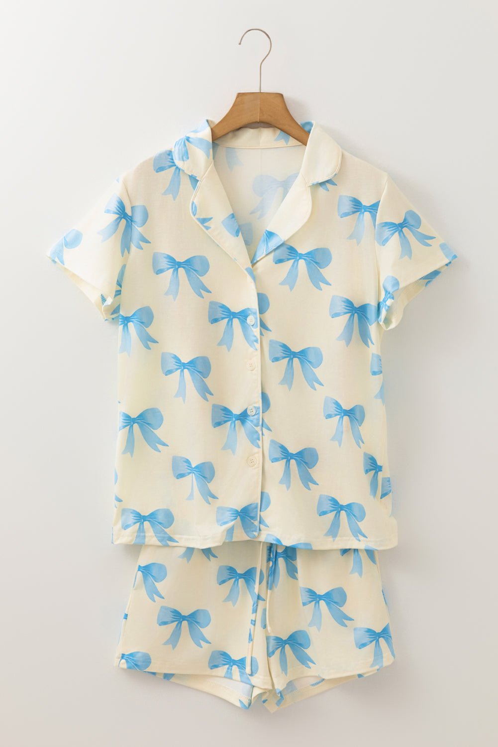 Kenna Printed Short Sleeve Shirt - Hello Beautiful BoutiqueSleepwearThreaded Pear