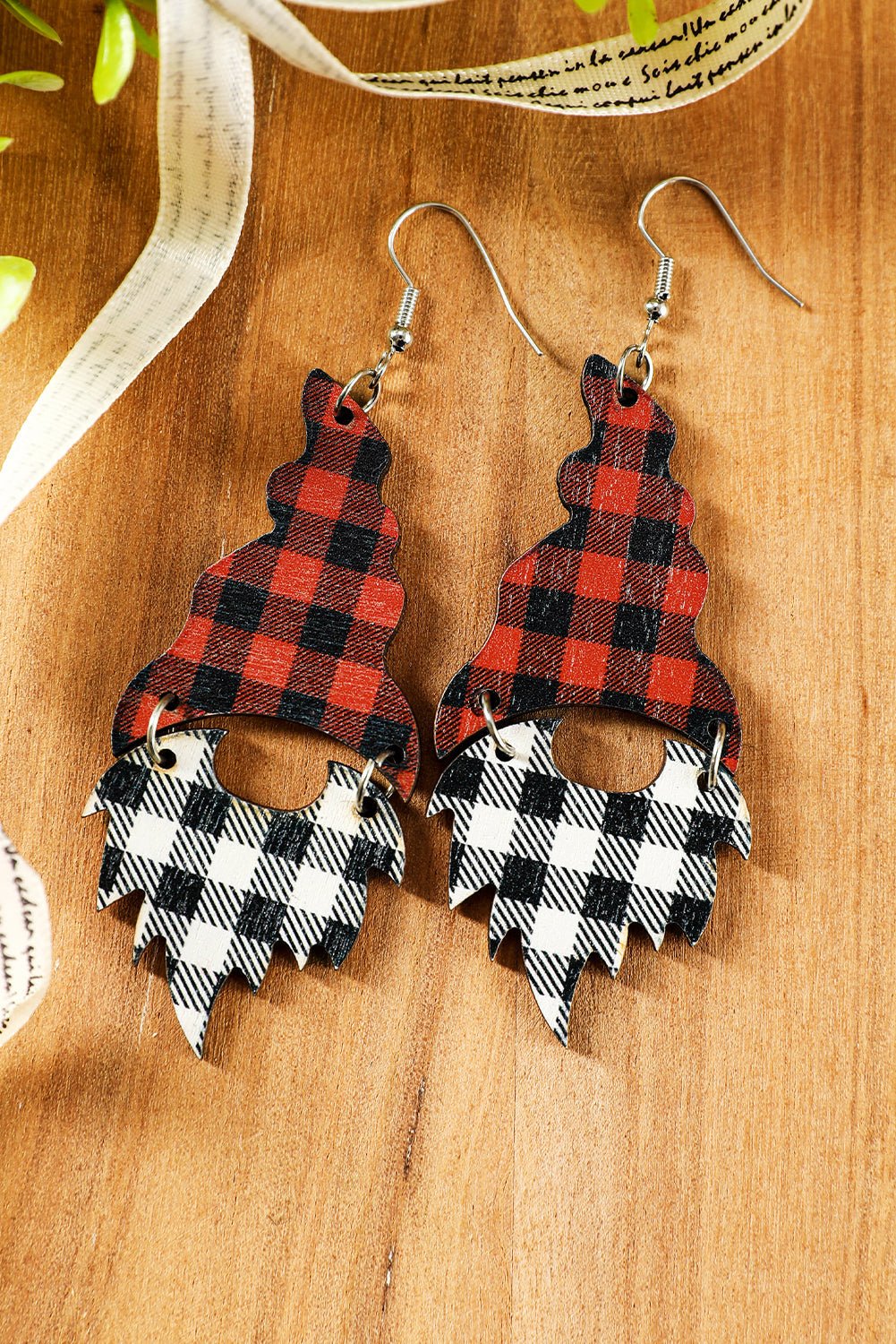 Kensley Print Christmas Dangle Earrings - Hello Beautiful BoutiqueJewelryThreaded Pear