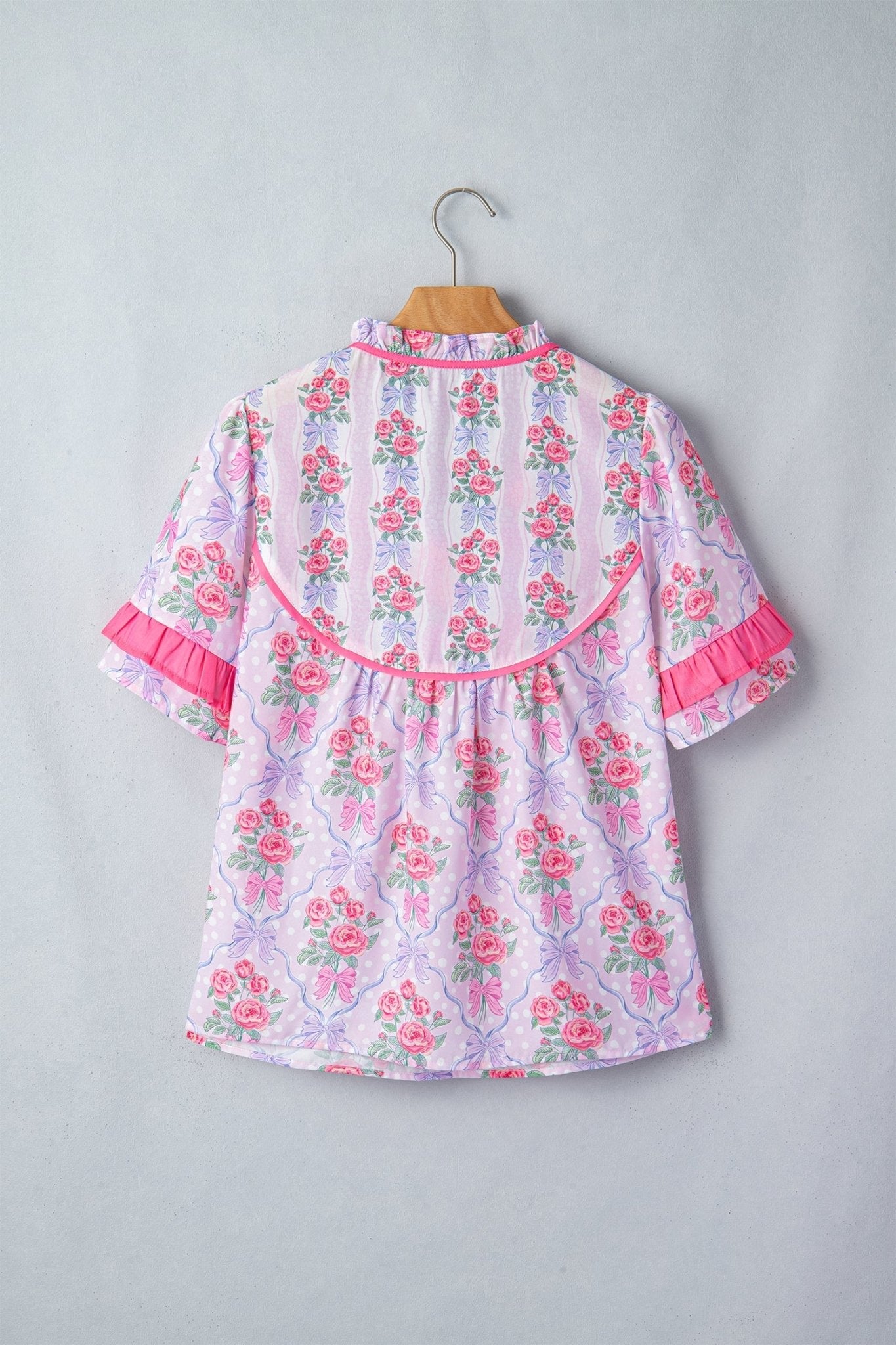 Keyla Ruffled Short Sleeve Blouse - Hello Beautiful BoutiqueBlouses & ShirtsThreaded Pear