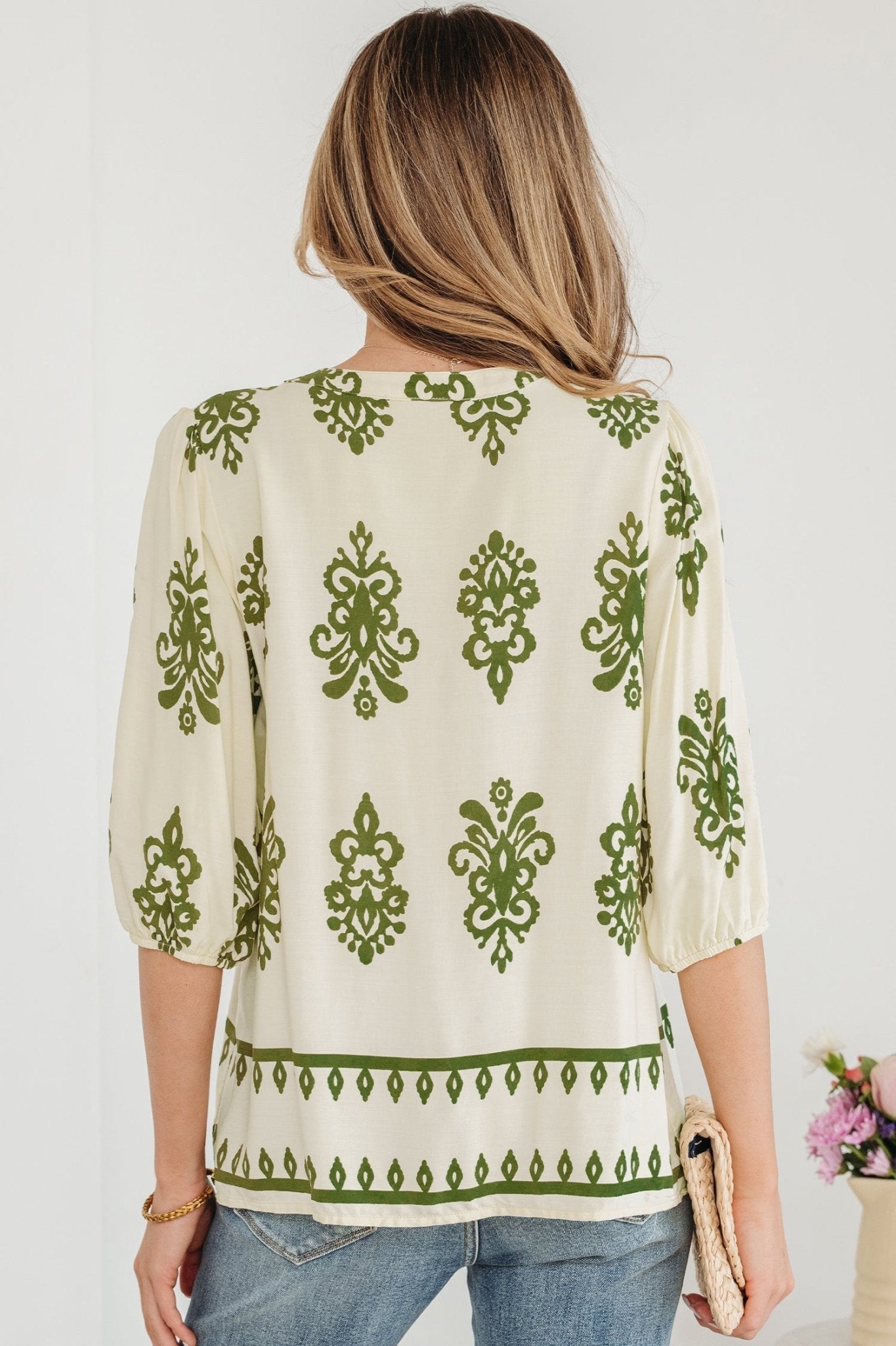 Keziah Puffy Half Sleeve Shirt - Hello Beautiful BoutiqueBlouses & ShirtsThreaded Pear
