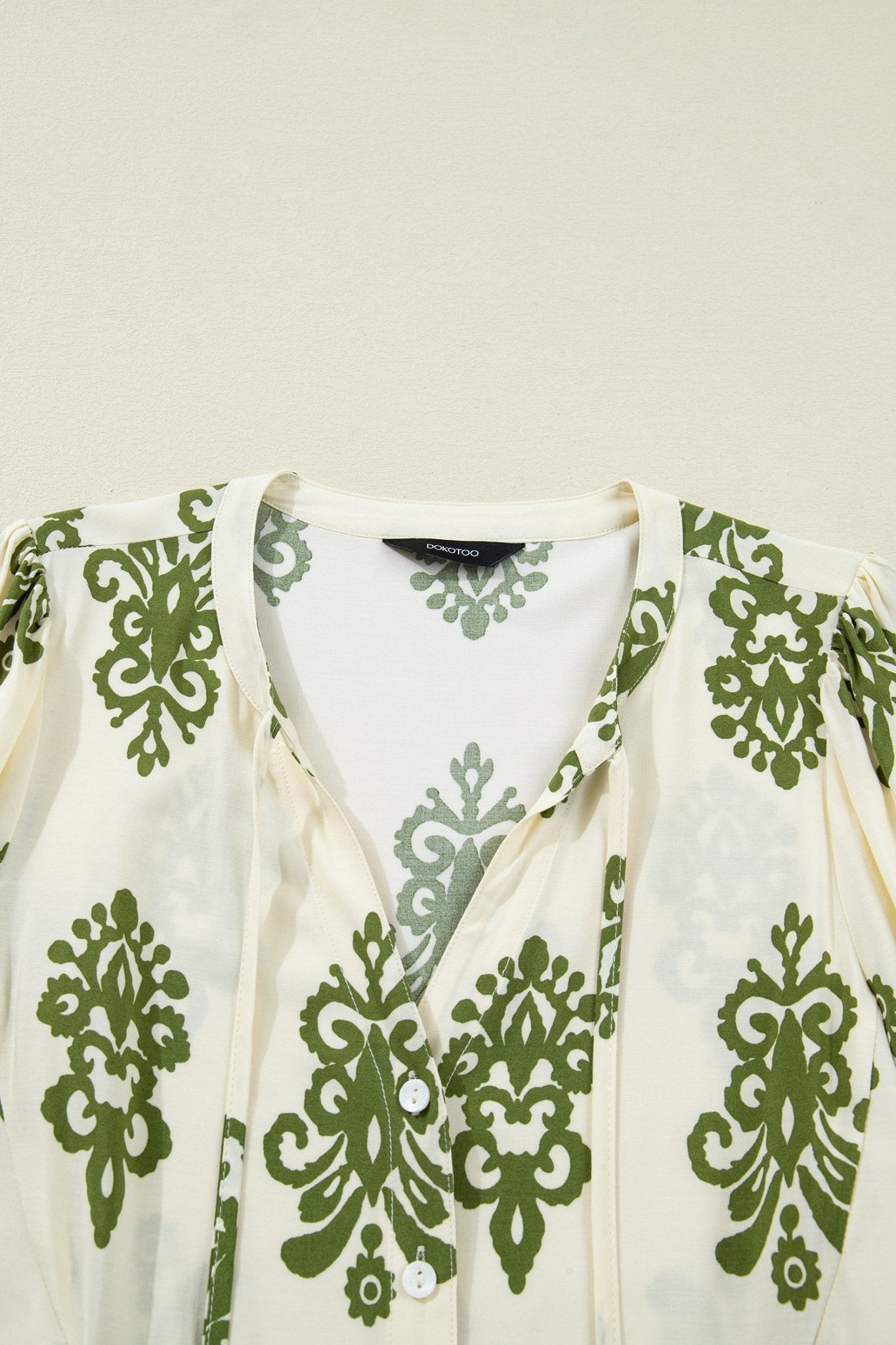 Keziah Puffy Half Sleeve Shirt - Hello Beautiful BoutiqueBlouses & ShirtsThreaded Pear