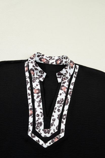 Keziah Sleeve Patchwork Trim Blouse - Hello Beautiful BoutiqueBlouses & ShirtsThreaded Pear