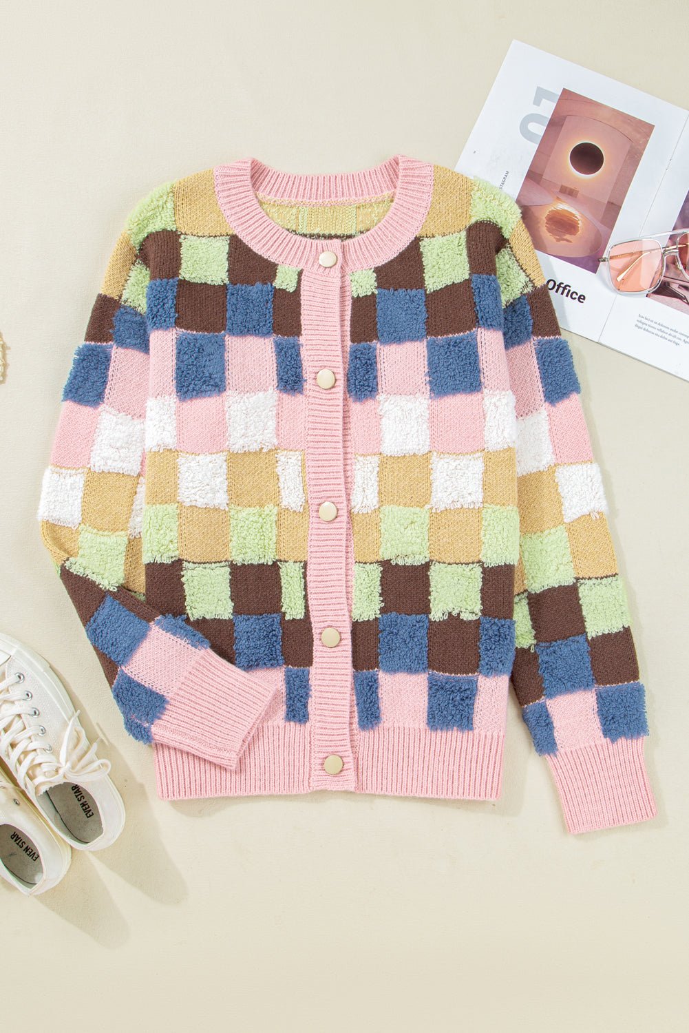 Kiara Pattern Front Cardigan Sweater - Hello Beautiful BoutiqueCardigansThreaded Pear
