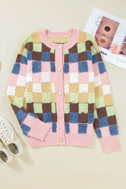 Kiara Pattern Front Cardigan Sweater - Hello Beautiful BoutiqueCardigansThreaded Pear