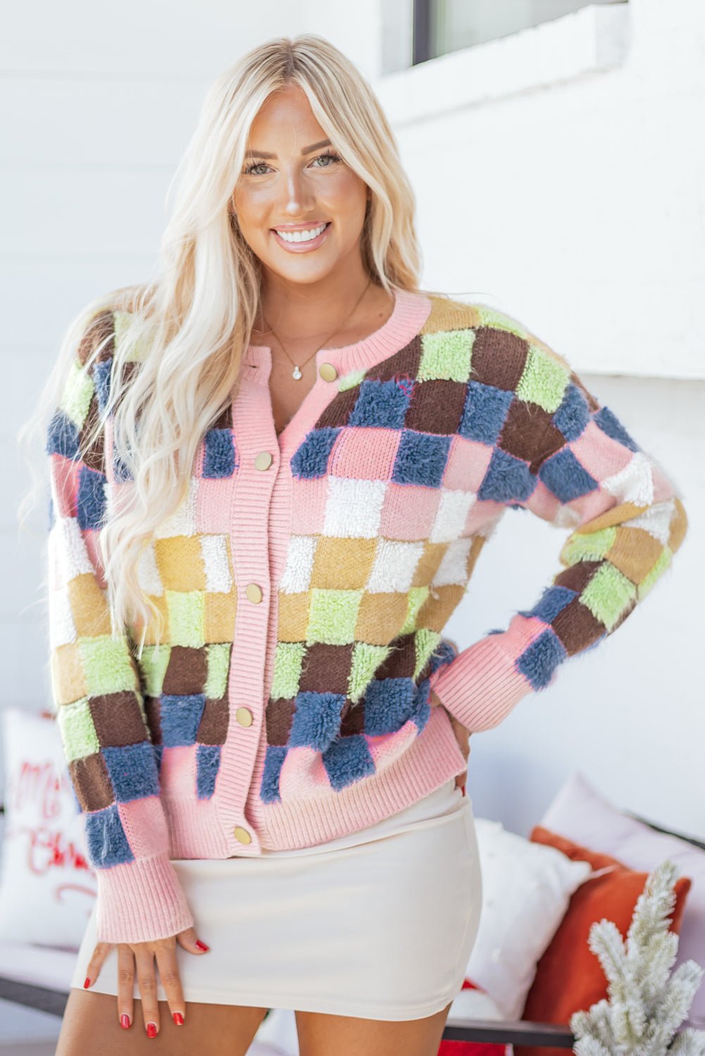 Kiara Pattern Front Cardigan Sweater - Hello Beautiful BoutiqueCardigansThreaded Pear