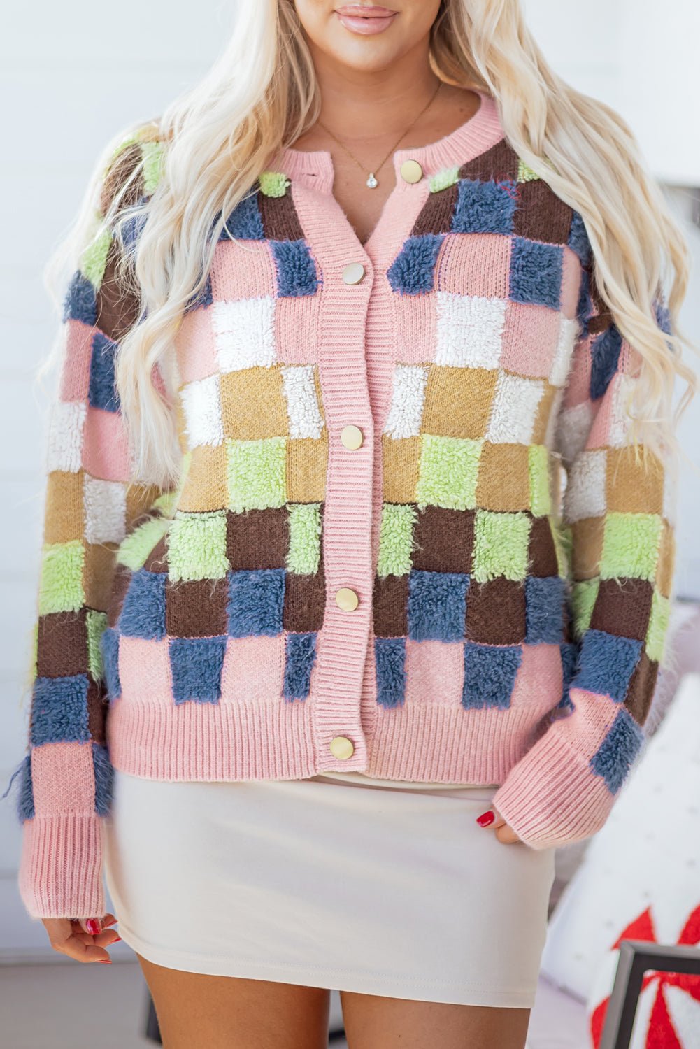 Kiara Pattern Front Cardigan Sweater - Hello Beautiful BoutiqueCardigansThreaded Pear