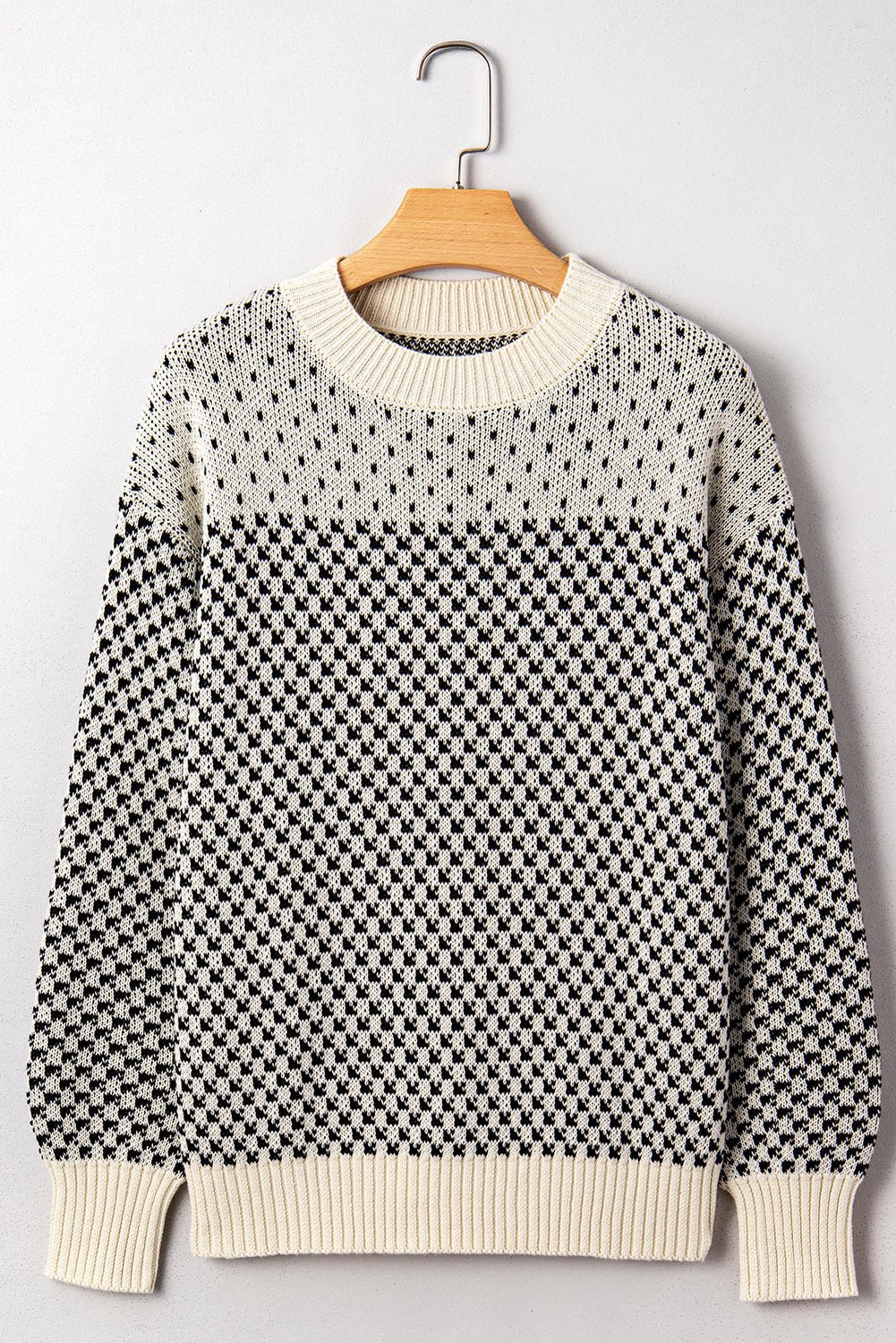 Kinley Pattern Lantern Sleeve Sweater - Hello Beautiful BoutiqueSweatersThreaded Pear
