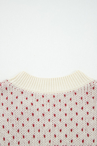 Kinley Pattern Lantern Sleeve Sweater - Hello Beautiful BoutiqueSweatersThreaded Pear
