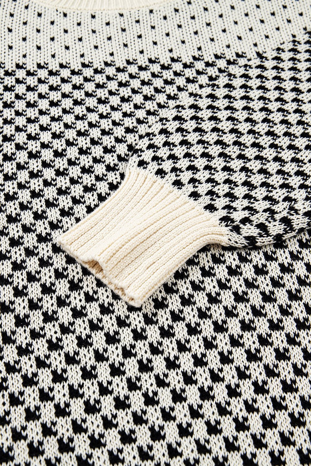 Kinley Pattern Lantern Sleeve Sweater - Hello Beautiful BoutiqueSweatersThreaded Pear