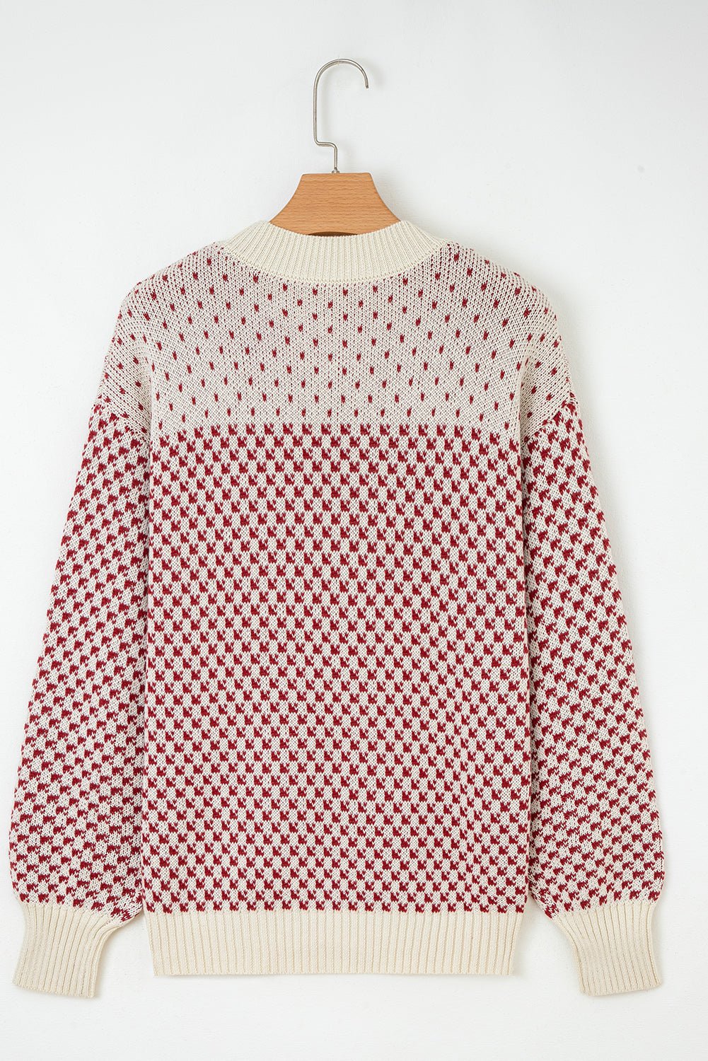 Kinley Pattern Lantern Sleeve Sweater - Hello Beautiful BoutiqueSweatersThreaded Pear