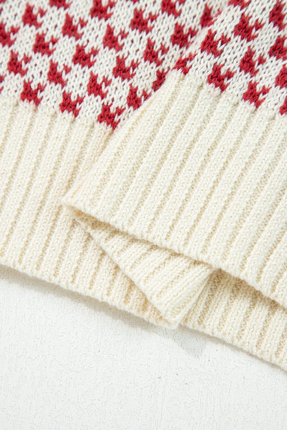 Kinley Pattern Lantern Sleeve Sweater - Hello Beautiful BoutiqueSweatersThreaded Pear