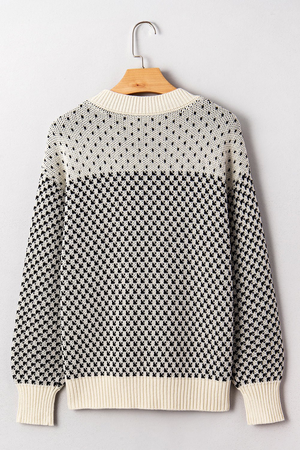 Kinley Pattern Lantern Sleeve Sweater - Hello Beautiful BoutiqueSweatersThreaded Pear