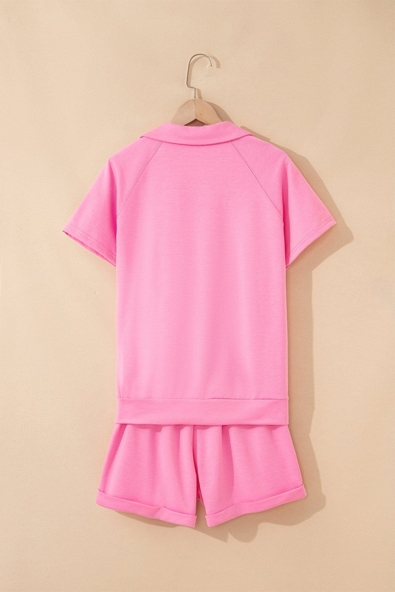 Kinsley Bonbon Collared Tee - Hello Beautiful BoutiqueShort SetsThreaded Pear