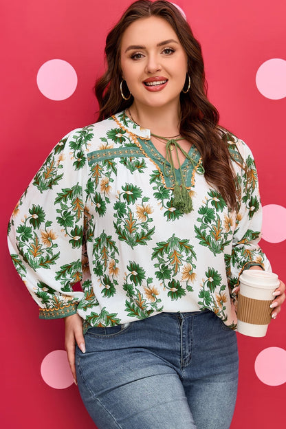Kira 3 4 Sleeve PLUS Blouse - Hello Beautiful BoutiquePlus Size Blouses & ShirtsThreaded Pear