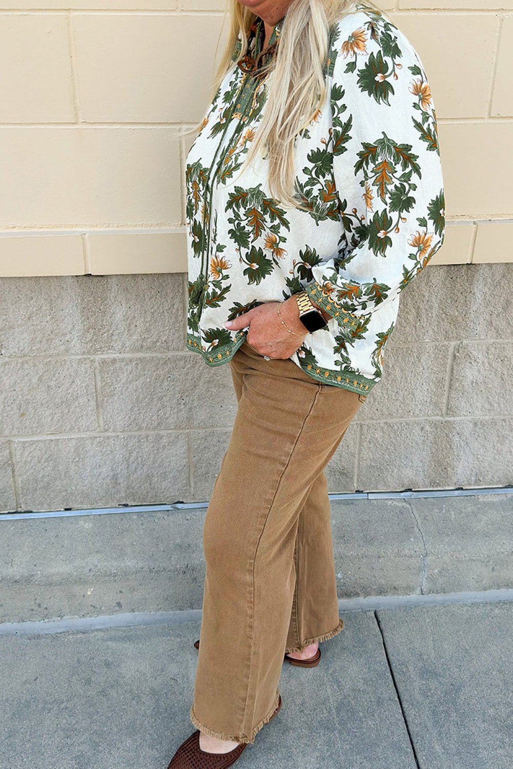 Kira 3 4 Sleeve PLUS Blouse - Hello Beautiful BoutiquePlus Size Blouses & ShirtsThreaded Pear
