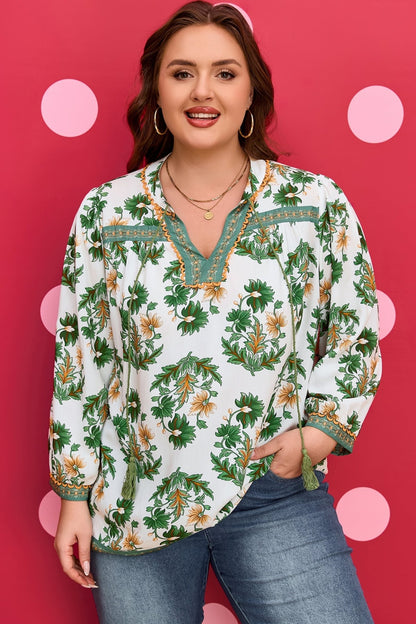 Kira 3 4 Sleeve PLUS Blouse - Hello Beautiful BoutiquePlus Size Blouses & ShirtsThreaded Pear