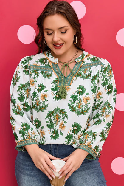 Kira 3 4 Sleeve PLUS Blouse - Hello Beautiful BoutiquePlus Size Blouses & ShirtsThreaded Pear