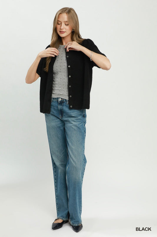 Knit Short Sleeve Cardigan D1148 - Hello Beautiful BoutiqueSweaterUmgee