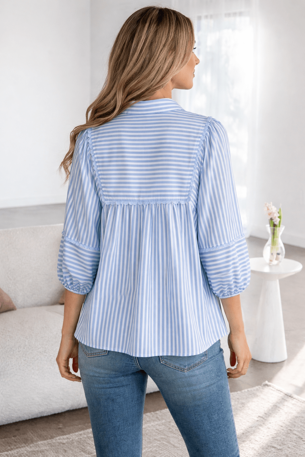 Kora Puff Sleeve Blouse - Hello Beautiful BoutiqueBlouses & ShirtsThreaded Pear