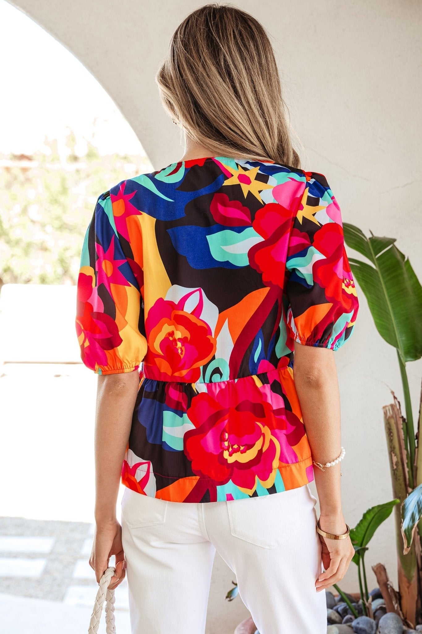 Kylee Puff Sleeve Babydoll Blouse - Hello Beautiful BoutiqueBlouses & ShirtsThreaded Pear