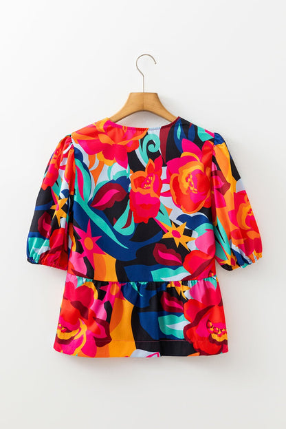 Kylee Puff Sleeve Babydoll Blouse - Hello Beautiful BoutiqueBlouses & ShirtsThreaded Pear