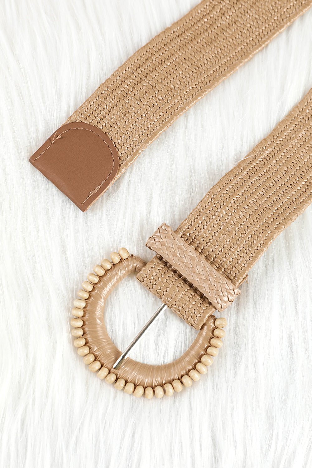 Kylie Beaded Straw Woven Belt - Hello Beautiful BoutiqueBeltsThreaded Pear