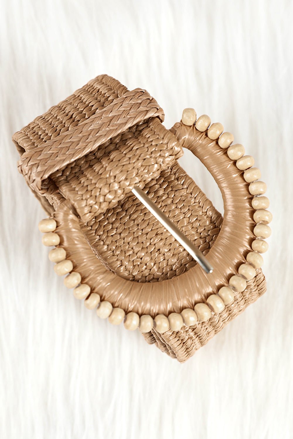 Kylie Beaded Straw Woven Belt - Hello Beautiful BoutiqueBeltsThreaded Pear