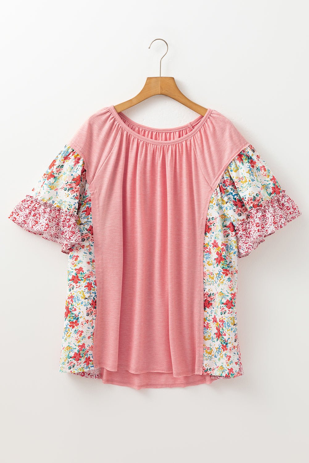 Lacey Ruffled Short Sleeve PLUS Blouse - Hello Beautiful BoutiquePlus Size Blouses & ShirtsThreaded Pear