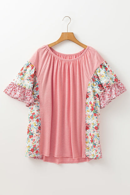Lacey Ruffled Short Sleeve PLUS Blouse - Hello Beautiful BoutiquePlus Size Blouses & ShirtsThreaded Pear