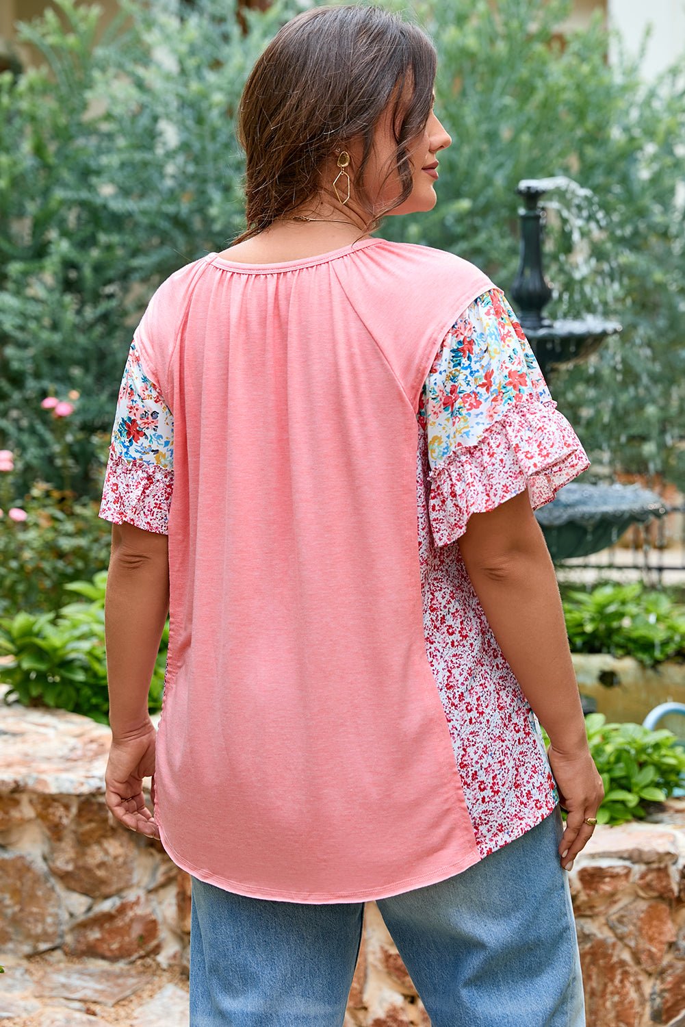 Lacey Ruffled Short Sleeve PLUS Blouse - Hello Beautiful BoutiquePlus Size Blouses & ShirtsThreaded Pear