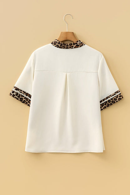Lakelyn Trim Short Sleeve Blouse - Hello Beautiful BoutiqueBlouses & ShirtsThreaded Pear