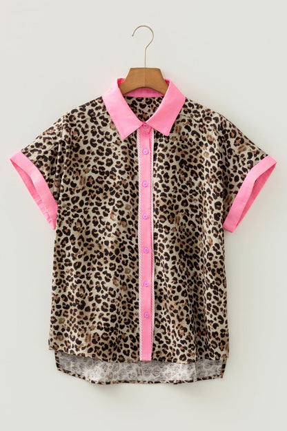 Lakelynn animal Short Sleeve Shirt - Hello Beautiful BoutiqueBlouses & ShirtsThreaded Pear