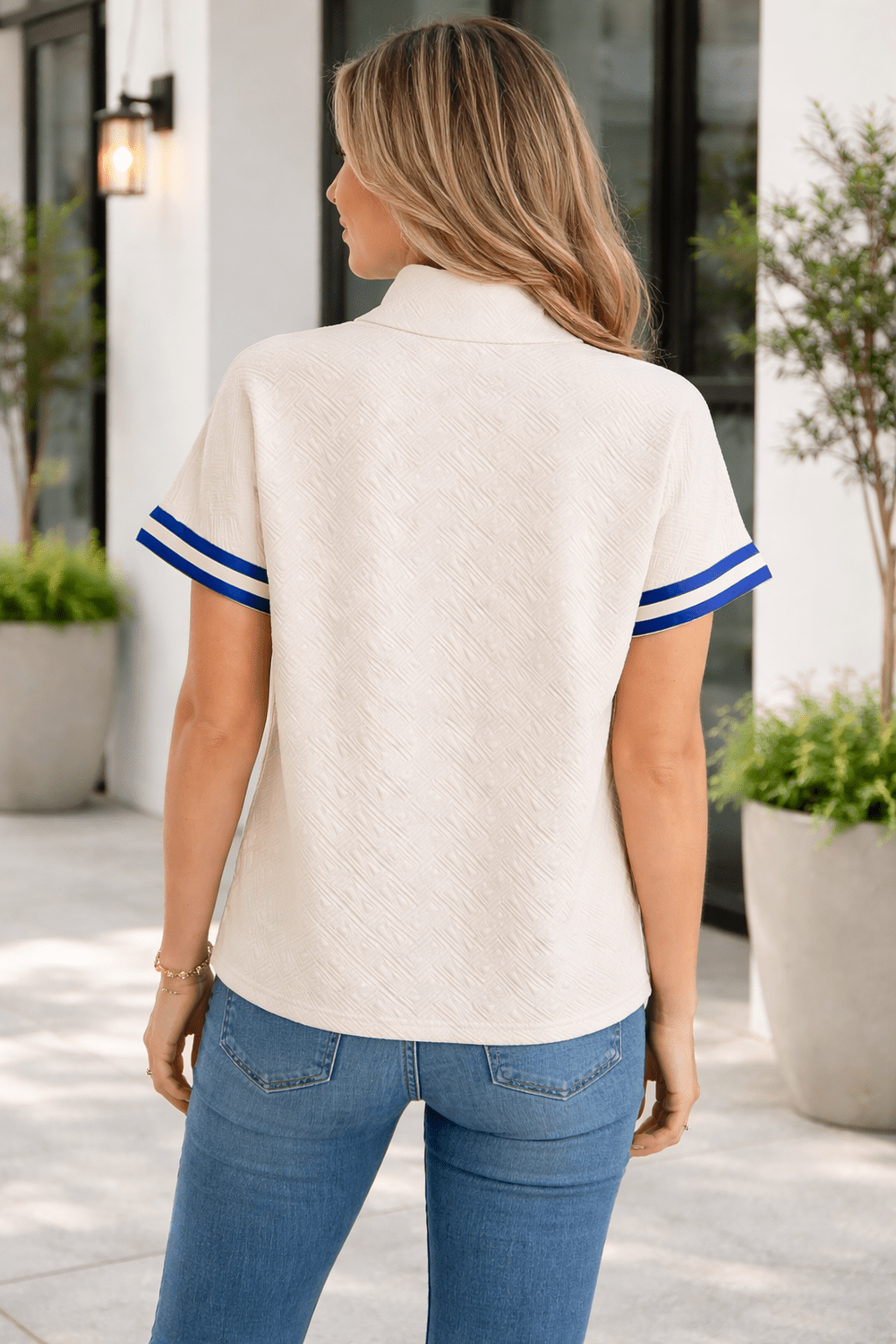 Lakelynn Colorblock Short Sleeve Top - Hello Beautiful BoutiqueBlouses & ShirtsThreaded Pear