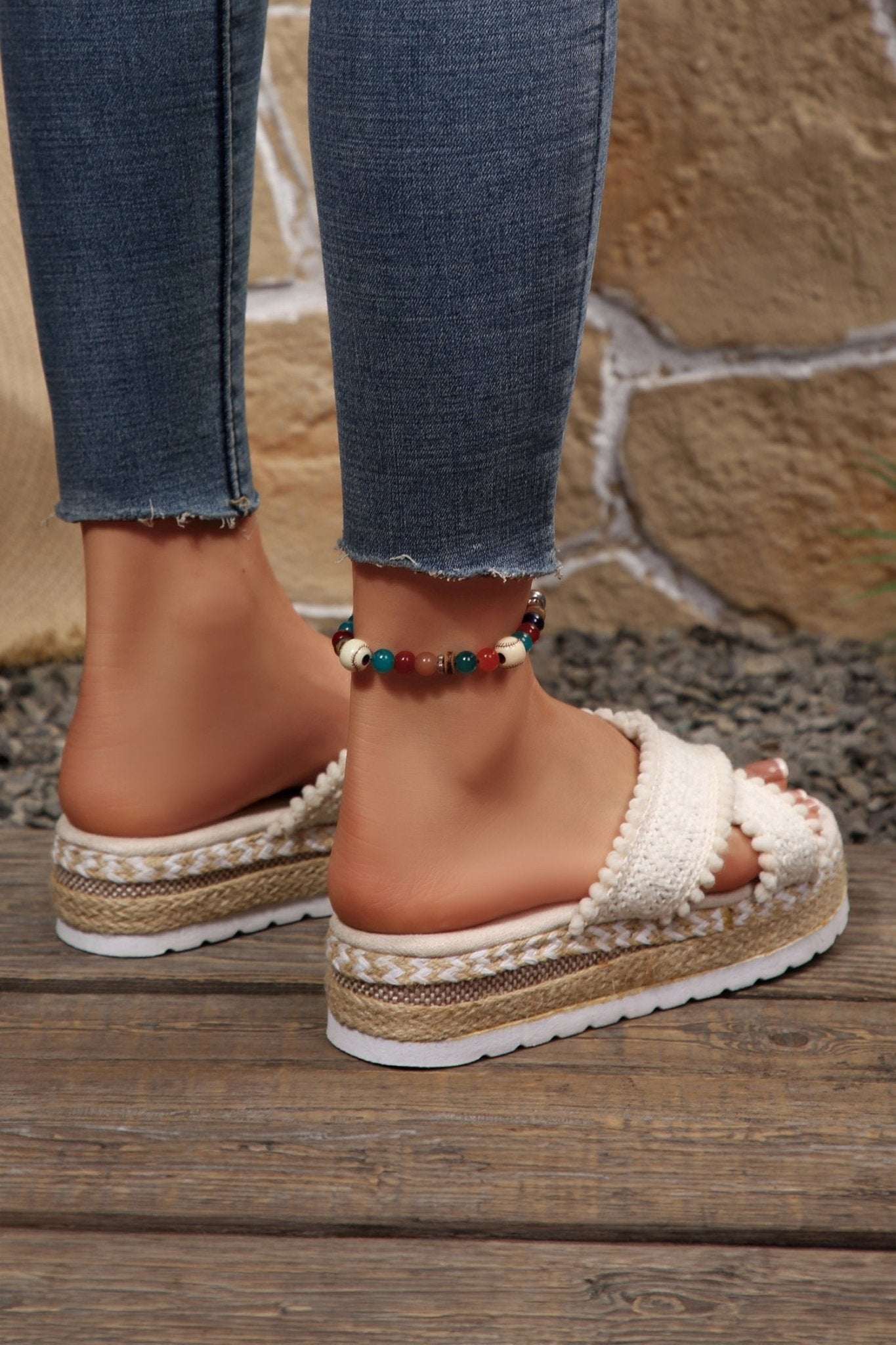 Lana Knit Platform Slide Slippers - Hello Beautiful BoutiqueSlippersThreaded Pear