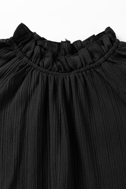 Lanabina Ripple Bubble Sleeve Blouse - Hello Beautiful BoutiqueBlouses & ShirtsThreaded Pear