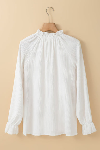 Lanabina Ripple Bubble Sleeve Blouse - Hello Beautiful BoutiqueBlouses & ShirtsThreaded Pear