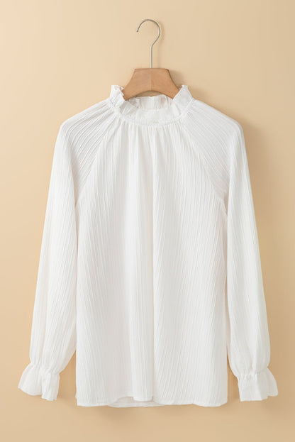 Lanabina Ripple Bubble Sleeve Blouse - Hello Beautiful BoutiqueBlouses & ShirtsThreaded Pear