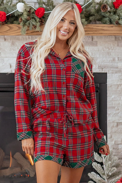 Lananina 2pcs Pajama Set Long Sleeve Top - Hello Beautiful BoutiquePlus Size LoungewearThreaded Pear