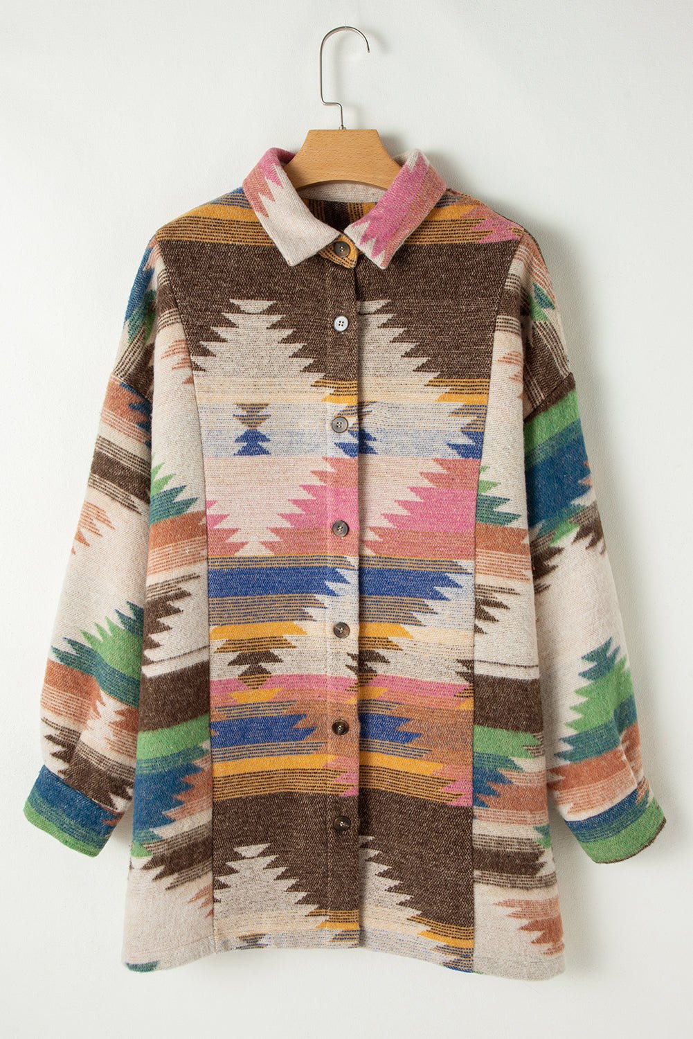 Laney aztec Print Up Shacket - Hello Beautiful BoutiqueJacketsThreaded Pear