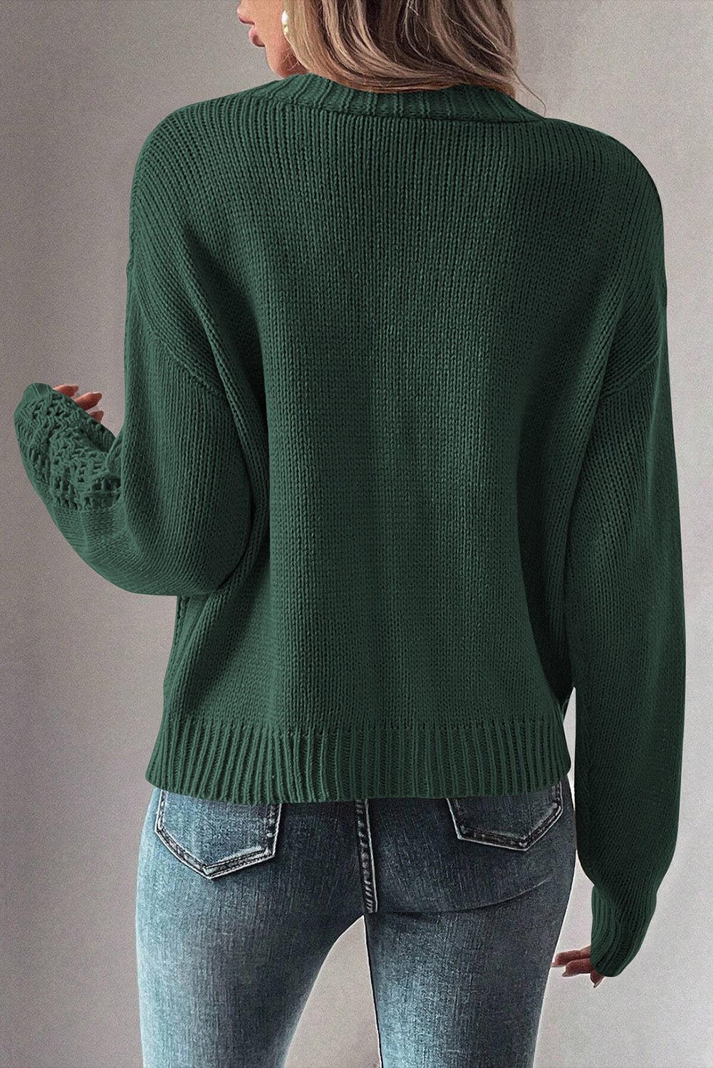 Laney Knit Drop Shoulder Sweater - Hello Beautiful BoutiqueCardigansThreaded Pear