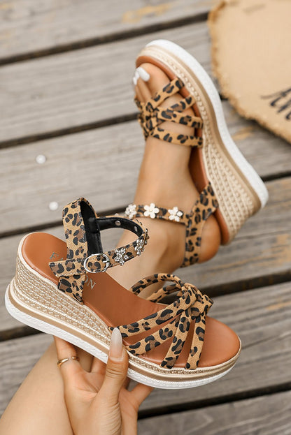 Lara Decor Strappy Wedge Sandals - Hello Beautiful BoutiqueSandalsThreaded Pear