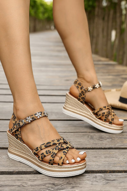 Lara Decor Strappy Wedge Sandals - Hello Beautiful BoutiqueSandalsThreaded Pear