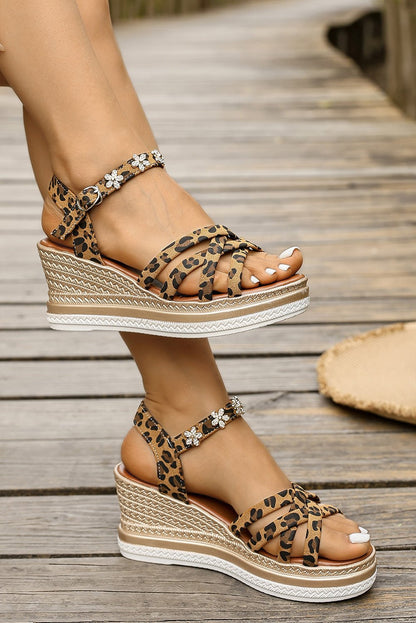 Lara Decor Strappy Wedge Sandals - Hello Beautiful BoutiqueSandalsThreaded Pear