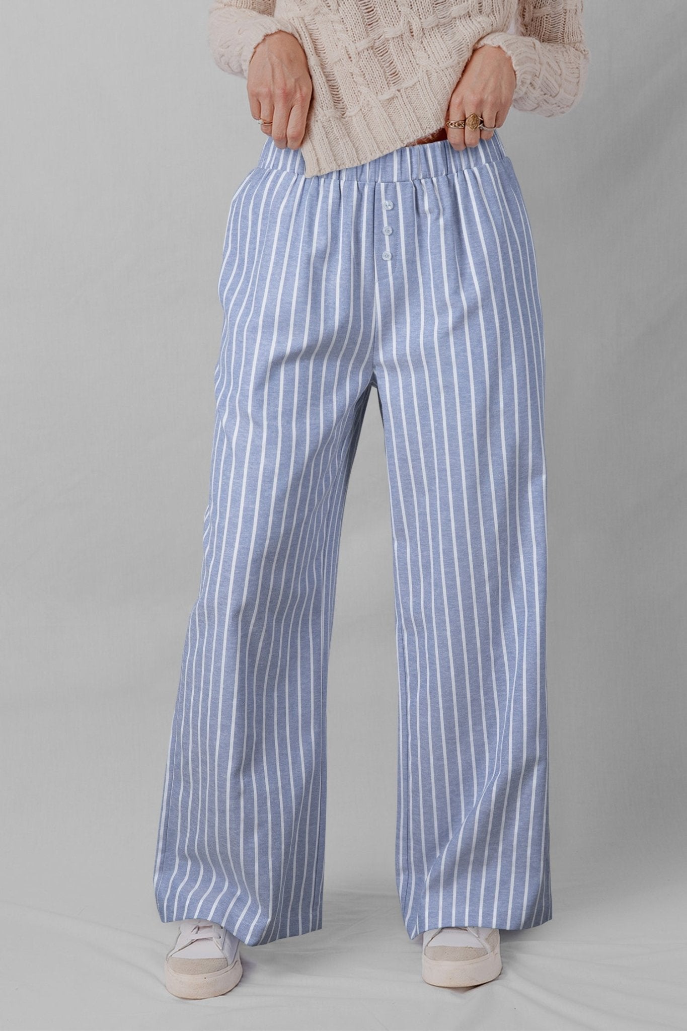 Lara Detail Loose Casual Pants - Hello Beautiful BoutiquePants & CulotteThreaded Pear