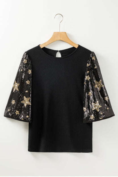 Lara Splicing Half Sleeve Top - Hello Beautiful Boutique20% OFFThreaded Pear