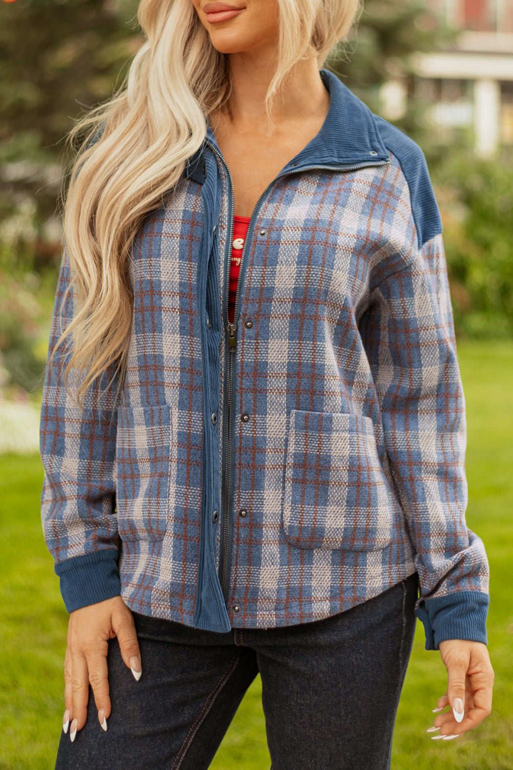 Latara Zip Up Snap Jacket - Hello Beautiful BoutiqueJacketsThreaded Pear