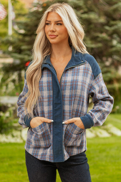 Latara Zip Up Snap Jacket - Hello Beautiful BoutiqueJacketsThreaded Pear